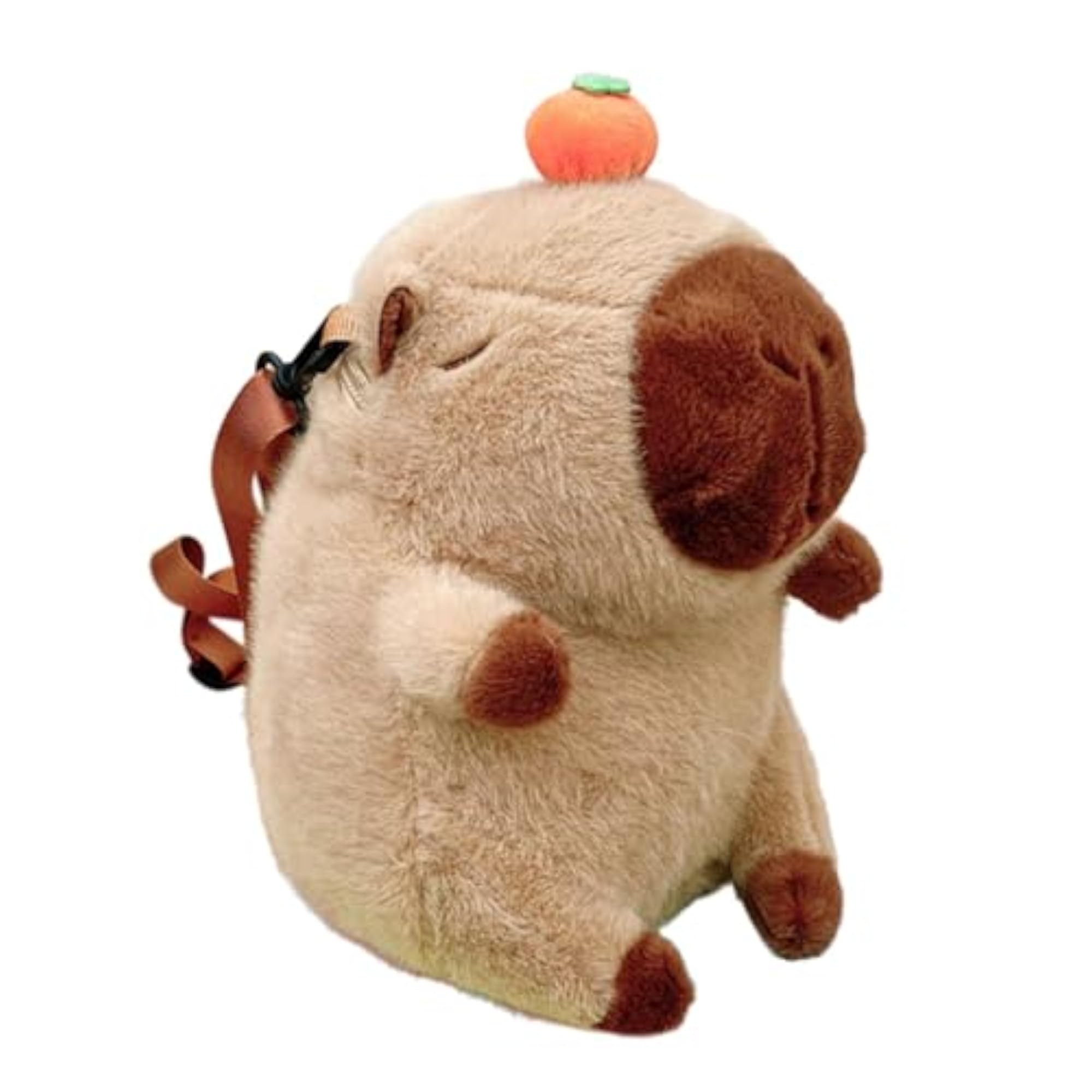 Plush Capybara Casual Stuffed Animal Backpack, Khaki